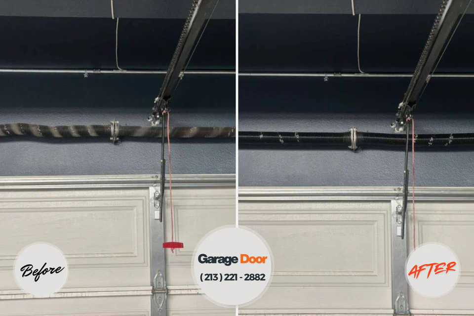 Before and after: garage door repair Guadalupe, AZ